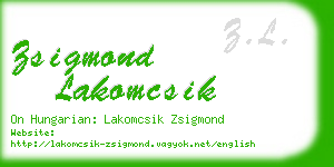 zsigmond lakomcsik business card